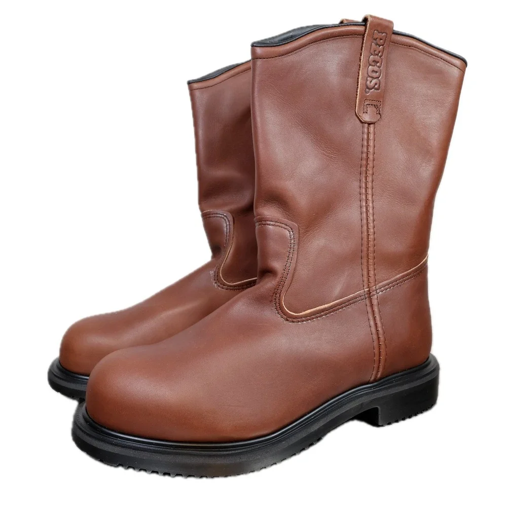 Red Wing Pecos 4441 Boots Mens 11EE Brown Leather Steel Toe EH Insulated USA
